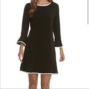 Michael kore NWT black dress with white trim and flare sleeves - XS